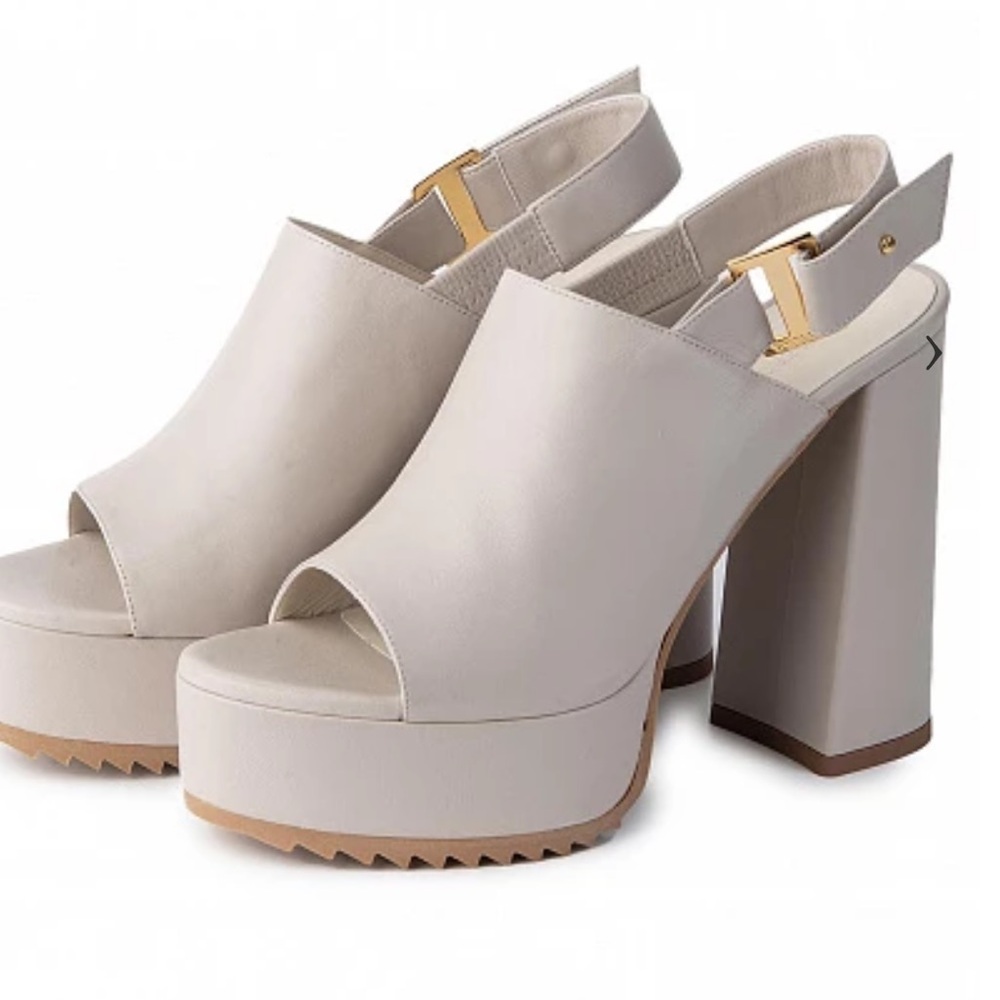 NEW Iceberg Platform Peep Toe Slingback Sandals Size EU 36